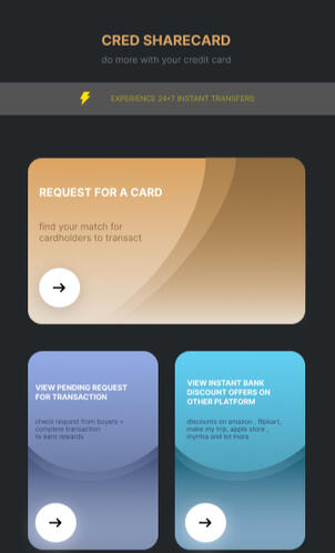 Cred ShareCard feature